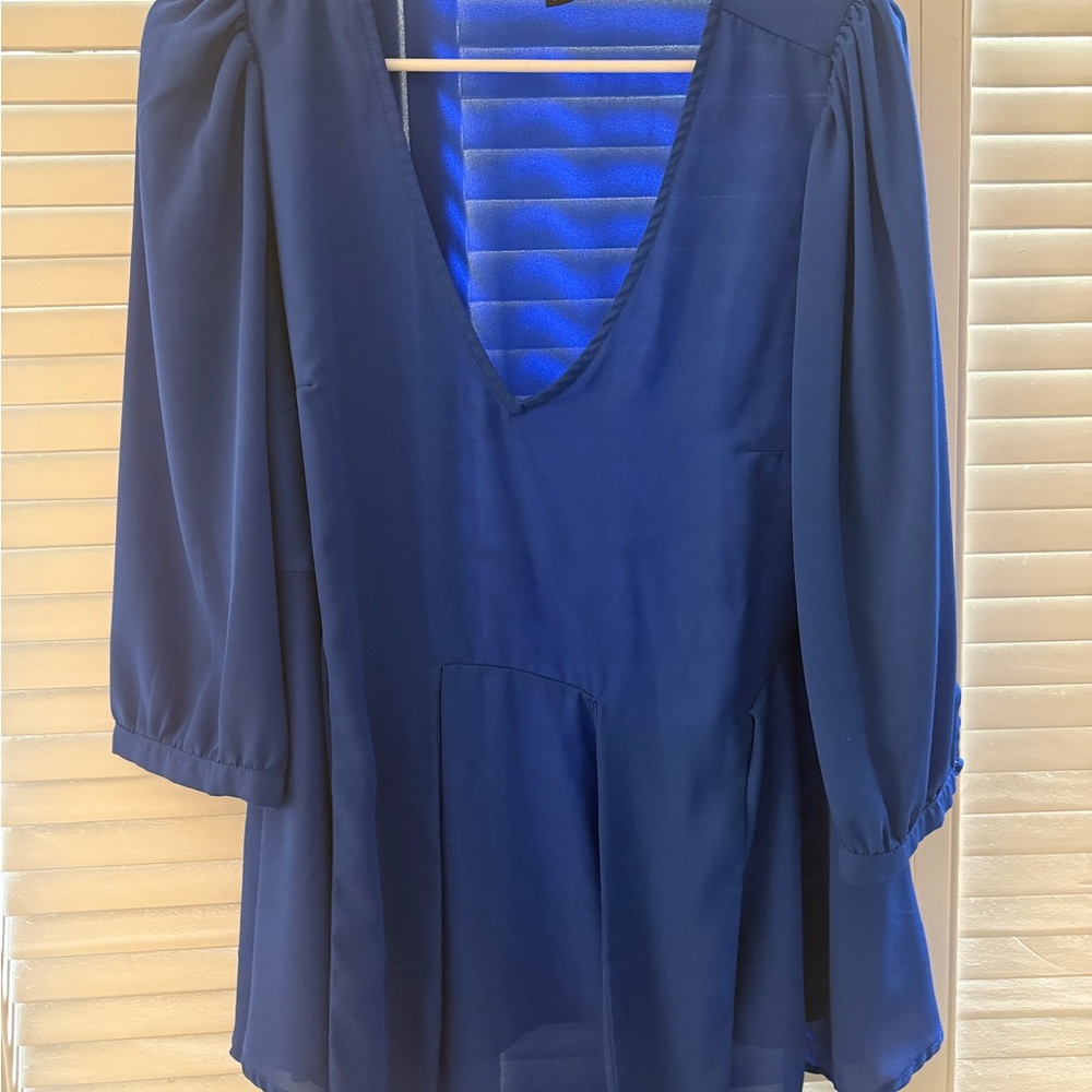 Torrid Elegant Blue Women's Top Size 00, Size 10, M/L